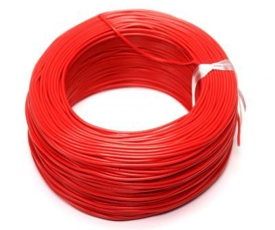100 Metre Tek Damarlı Montaj Kablosu 24 AWG - Kırmızı
