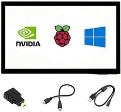 Raspberry Pi - Jetson Nano - 10.1inch Capacitive Touchscreen LCD (E) Display Module for PC - 1024×600 Pixel HDMI - IPS Fully Laminated Display - Thumbnail