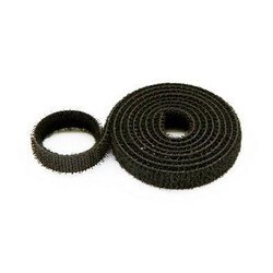 10mm Wide Velcro (loops & hooks integrated) 1 Meter Black - Thumbnail