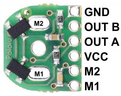 12 CPR Magnetic Encoder for Micro Metal Gearmotors
