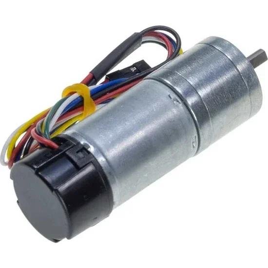 12 V 25 mm 1931 RPM High Power 9.7:1 Geared DC Motor with Encoder - Thumbnail