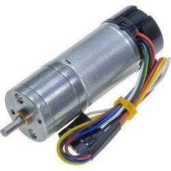 12 V 25 mm 1931 RPM High Power 9.7:1 Geared DC Motor with Encoder - Thumbnail