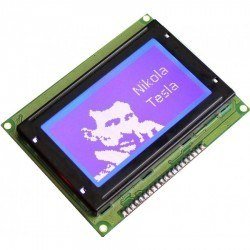 128x64 Grafik LCD, Mavi Üzerine Beyaz - Thumbnail