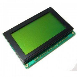 128x64 Grafik LCD, Yeşil Üzerine Siyah - Thumbnail