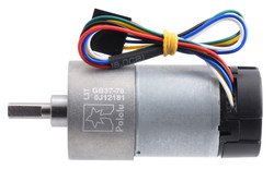 12 V 37 mm 150 RPM Enkoderli 70:1 Redüktörlü DC Motor - Thumbnail