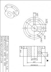 16 mm Kama Boşluklu Alüminyum Göbek - Universal, 18026 - Thumbnail