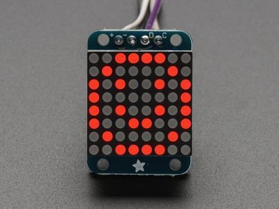 16x8 1.2" I2C LED Matrix (Red)