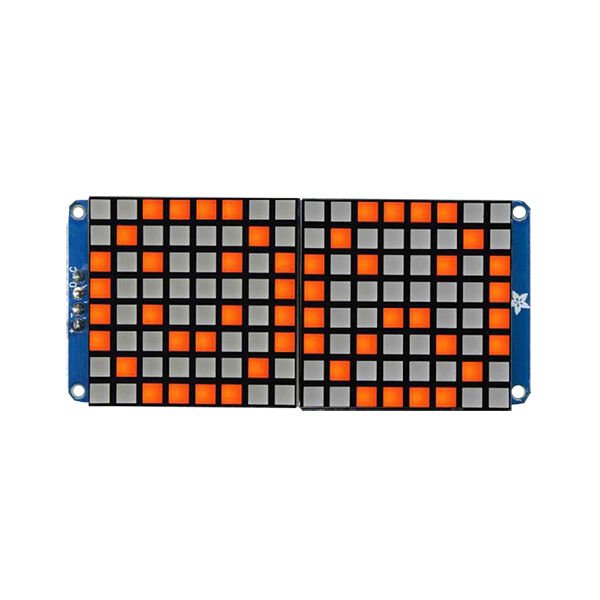 16x8 1.2" I2C LED Matrix (Bright Orange)