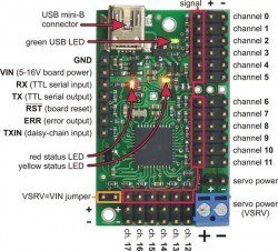 18 Channel USB Servo Motor Control Board - Thumbnail