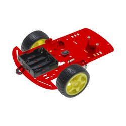 2023 Model 2WD Çok Amaçlı Mobil Robot Platformu - Yılbaşı Özel Kırmızı Platforma - Thumbnail