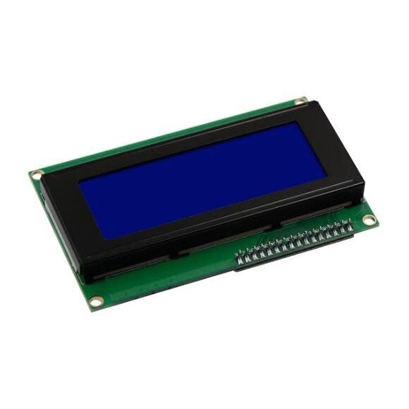 20x4 LCD Ekran - I2C Lehimli Mavi Display