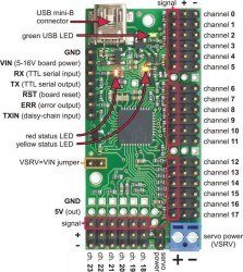 24 Channel USB Servo Motor Control Board - Thumbnail