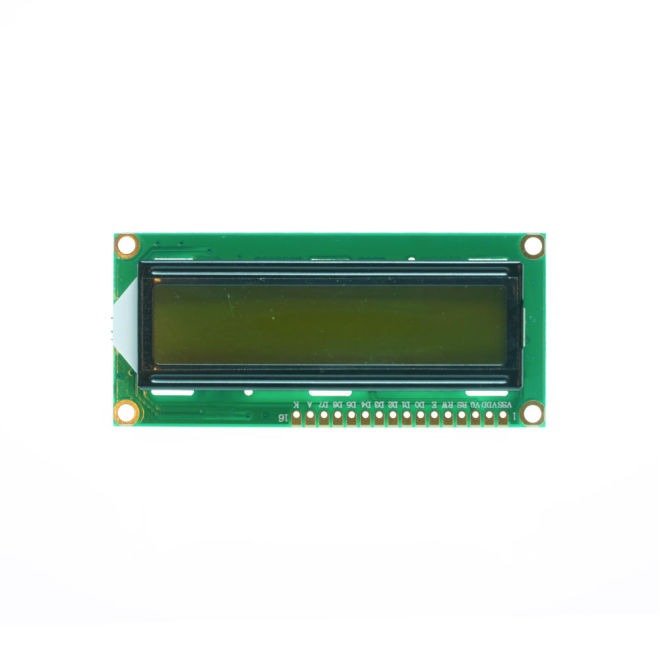 2x16 LCD Ekran - Yeşil Üzerine Siyah