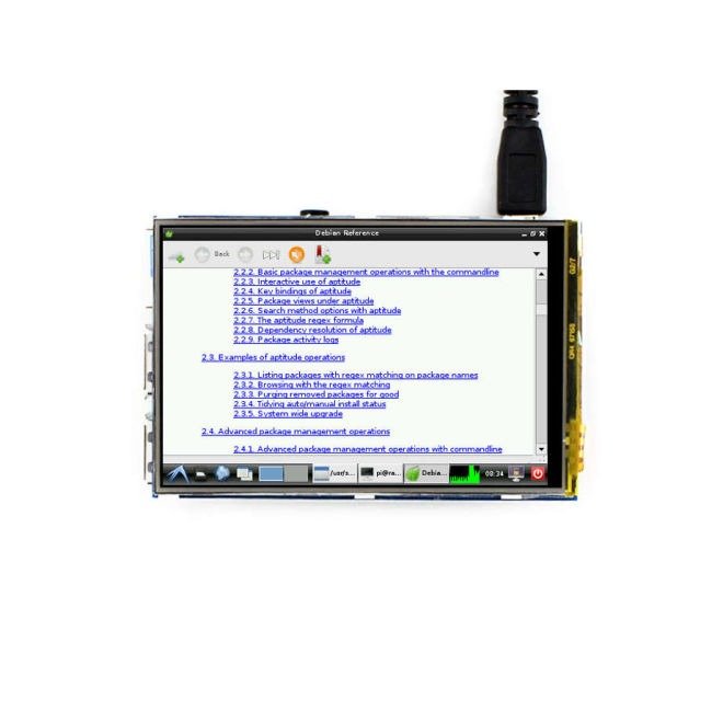 WaveShare 3.5 Inch Raspberry Pi Dokunmatik LCD Ekran (Birincil Ekran)