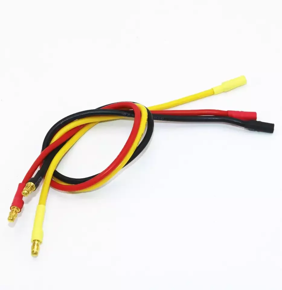 3.5mm Banana Plug Extension Cable - 30cm 16AWG - Red - Thumbnail