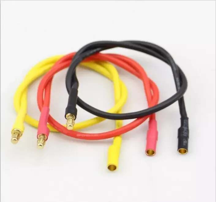 3.5mm Banana Plug Extension Cable - 30cm 16AWG - Yellow