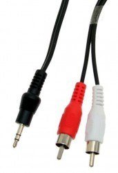 3.5mm Stereo Male/RCA Male Audio Cable (1.5m) - Thumbnail
