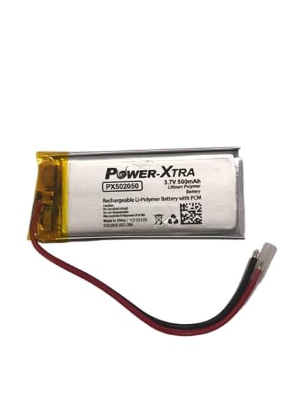 3.7V 500mAh Li-Po Battery (Lithium Polymer Battery) - Without Socket