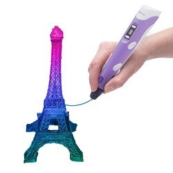 3D Kalem V2 - Mor (Renkli Filament Seti Hediyeli) - Thumbnail