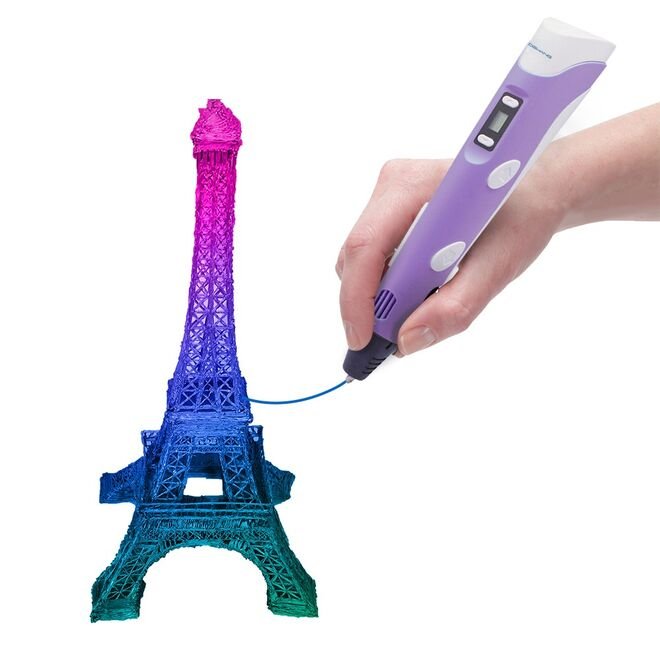 3D Kalem V2 - Mor (Renkli Filament Seti Hediyeli)