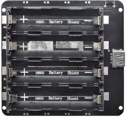 4'lü Anahtarlı 18650 Lityum Pil Yuvası V8 Mikro USB - Thumbnail