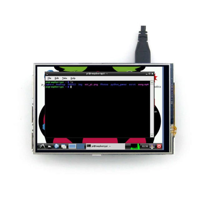 WaveShare 4 Inch Raspberry Pi Dokunmatik IPS LCD Ekran (Birincil Ekran)
