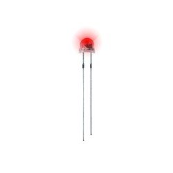 4.8 mm Şeffaf Mantar Kırmızı Led Paketi - 10 Adet - Thumbnail