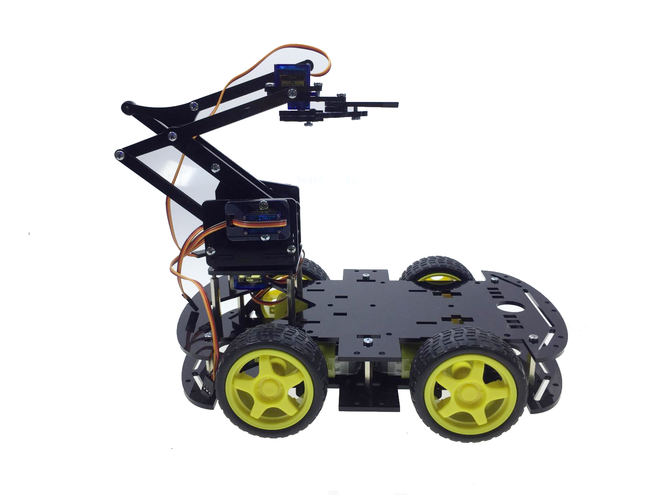 4WD Robotic Arm Pro Platform Compatible with Arduino