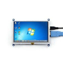 WaveShare 5 Inch HDMI Rezistif Dokunmatik LCD Ekran - 800x480 (B) - Thumbnail