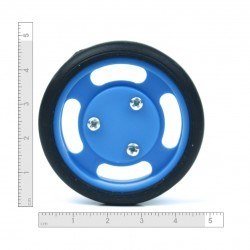 50x11 mm Mavi Renk Geçmeli Tekerlek Seti - Thumbnail