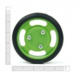 50x11 mm Yeşil Renk Geçmeli Tekerlek Seti - Thumbnail