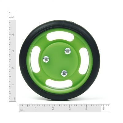 50x11 mm Yeşil Renk Geçmeli Tekerlek Seti