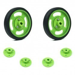 60x11mm Green Wheel Set - Thumbnail