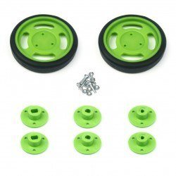 60x11 mm Yeşil Renk Geçmeli Tekerlek Seti - Thumbnail