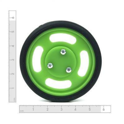 60x11 mm Yeşil Renk Geçmeli Tekerlek Seti