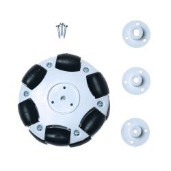 70mm Plastic Omni Wheel - White - Thumbnail