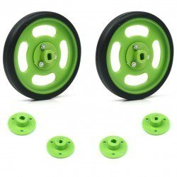 70x11mm Green Wheel Set - Thumbnail