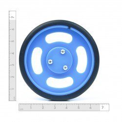 70x11 mm Mavi Renk Geçmeli Tekerlek Seti - Thumbnail