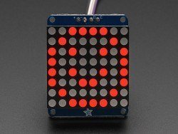 8x8 1.2" Small I2C LED Matrix (Red) - Thumbnail