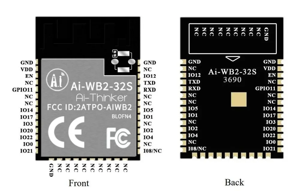 Ai-WB2-32S WiFi ve Bluetooth Modülü