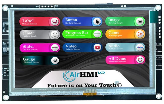AIR1024X600S101_I 10.1inch Resistive Touch Industrial HMI Display