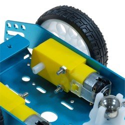 Aluminum Alloy 2WD Robot Chassis - Blue - Thumbnail