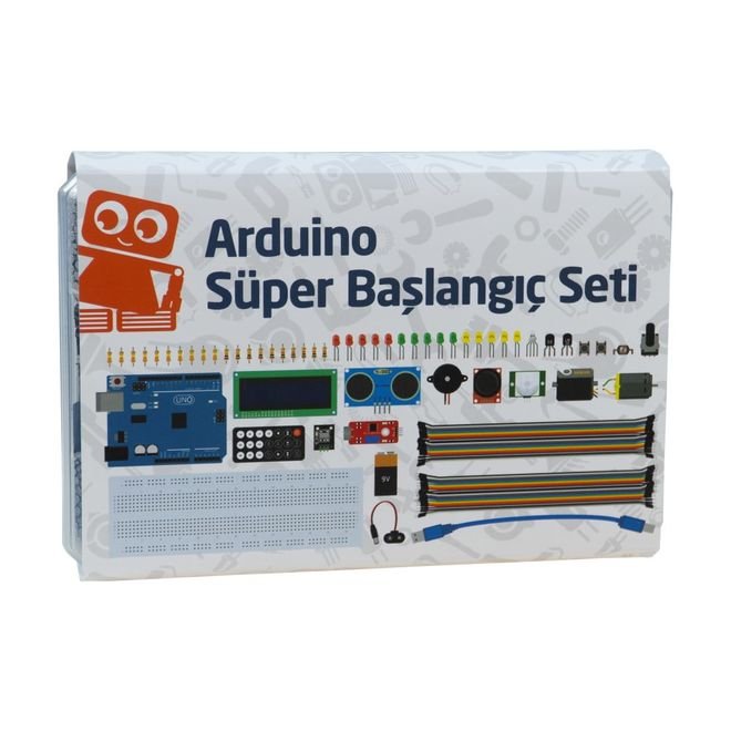 Arduino Süper Başlangıç Seti Uno Rev3 (Klon) (E-Kitap Hediyeli ve Videolu)