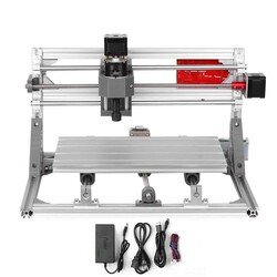 CNC3018 DIY Mini Masaüstü CNC İşleme Makinesi - (Resim Ağaç İşleme Oyma Makinesi GRBL Kontrol - EU Plug) - Lazersiz - Thumbnail