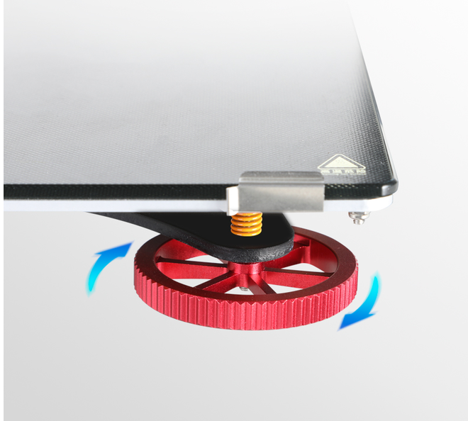 Creality 3D Yazıcı Tabla Ayar Vidası - Kırmızı (Alüminyum)