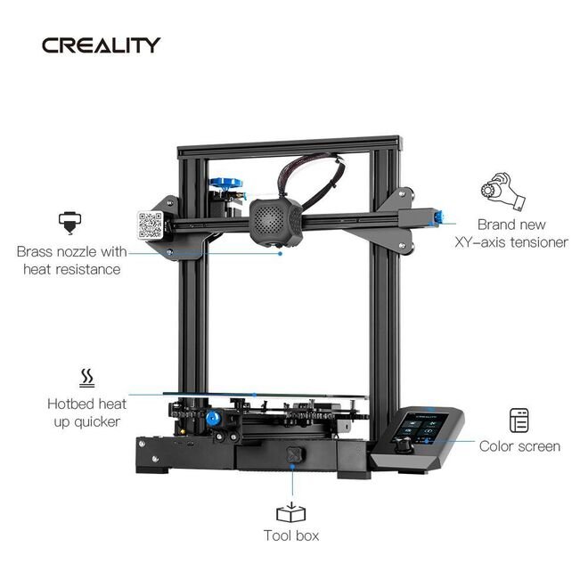 Creality Ender 3 V2 - Geliştirilmiş 3D Yazıcı 