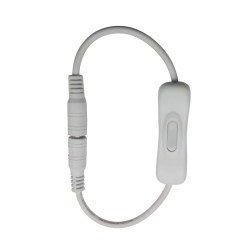 DC Adapter Extension Cable with Switch Key (White) - Thumbnail
