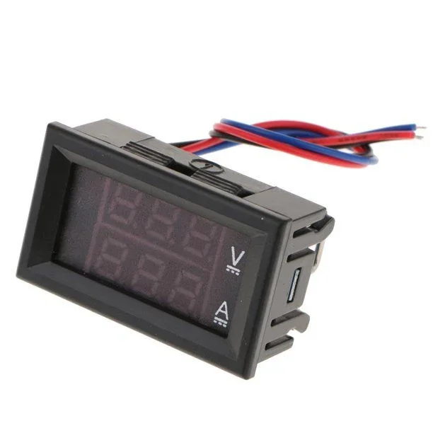Dijital Voltmetre ve Ampermetre (100V - 10A) - Thumbnail