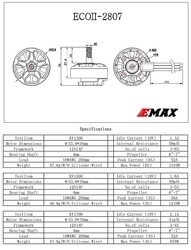 Emax ECO II 2807 6S 1300KV Fırçasız Motor (FPV Racing RC Drone için Kullanılabilir) - Thumbnail