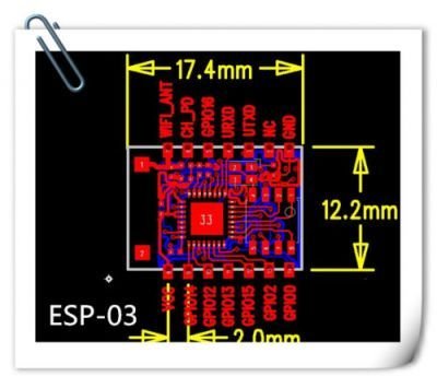ESP8266-03 Dahili Antenli Wifi Serial Transceiver Module (SMD)